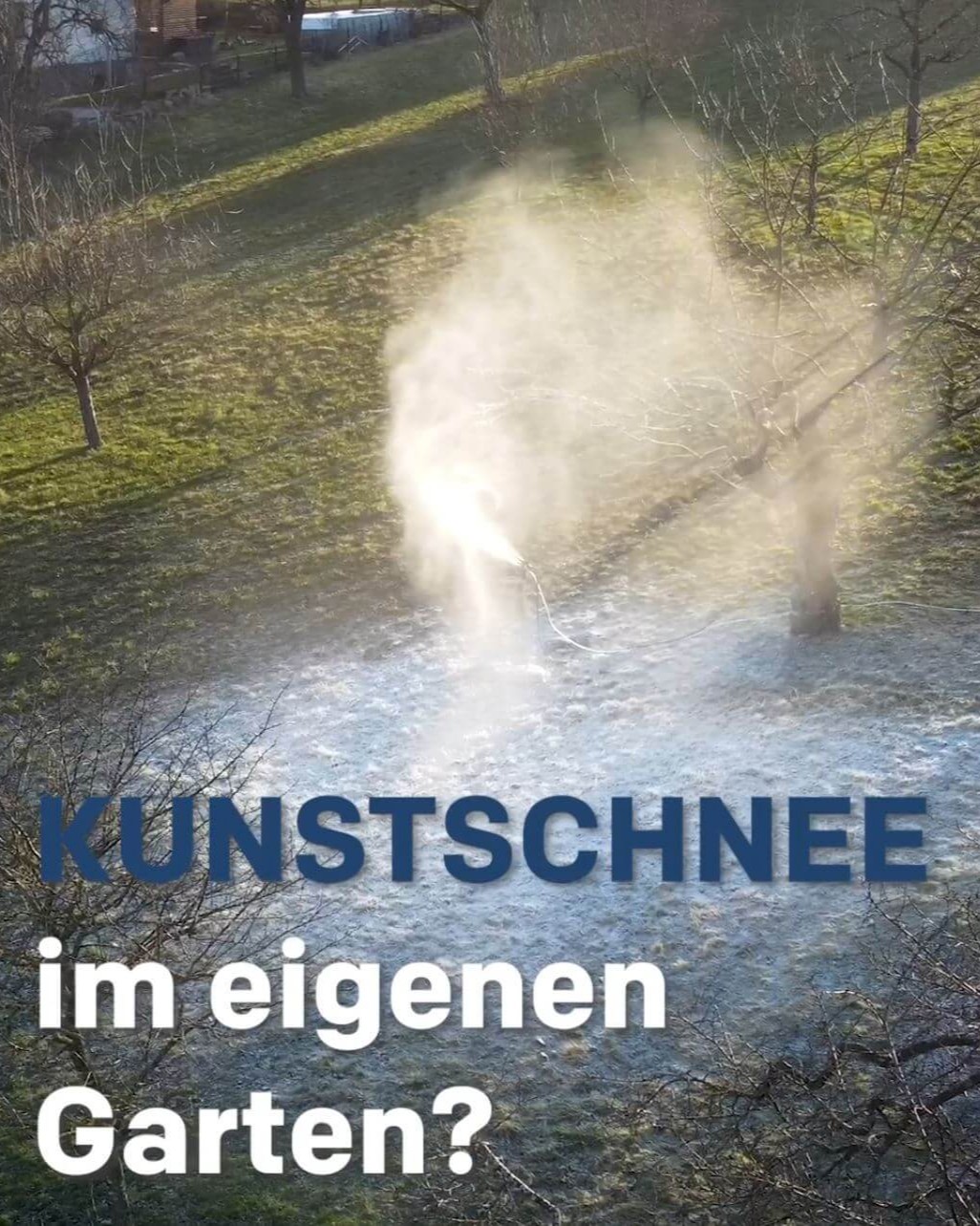 Kunstschnee im eigenen Garten?